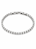 Square Tennis Bracelet — Stainless Steel |