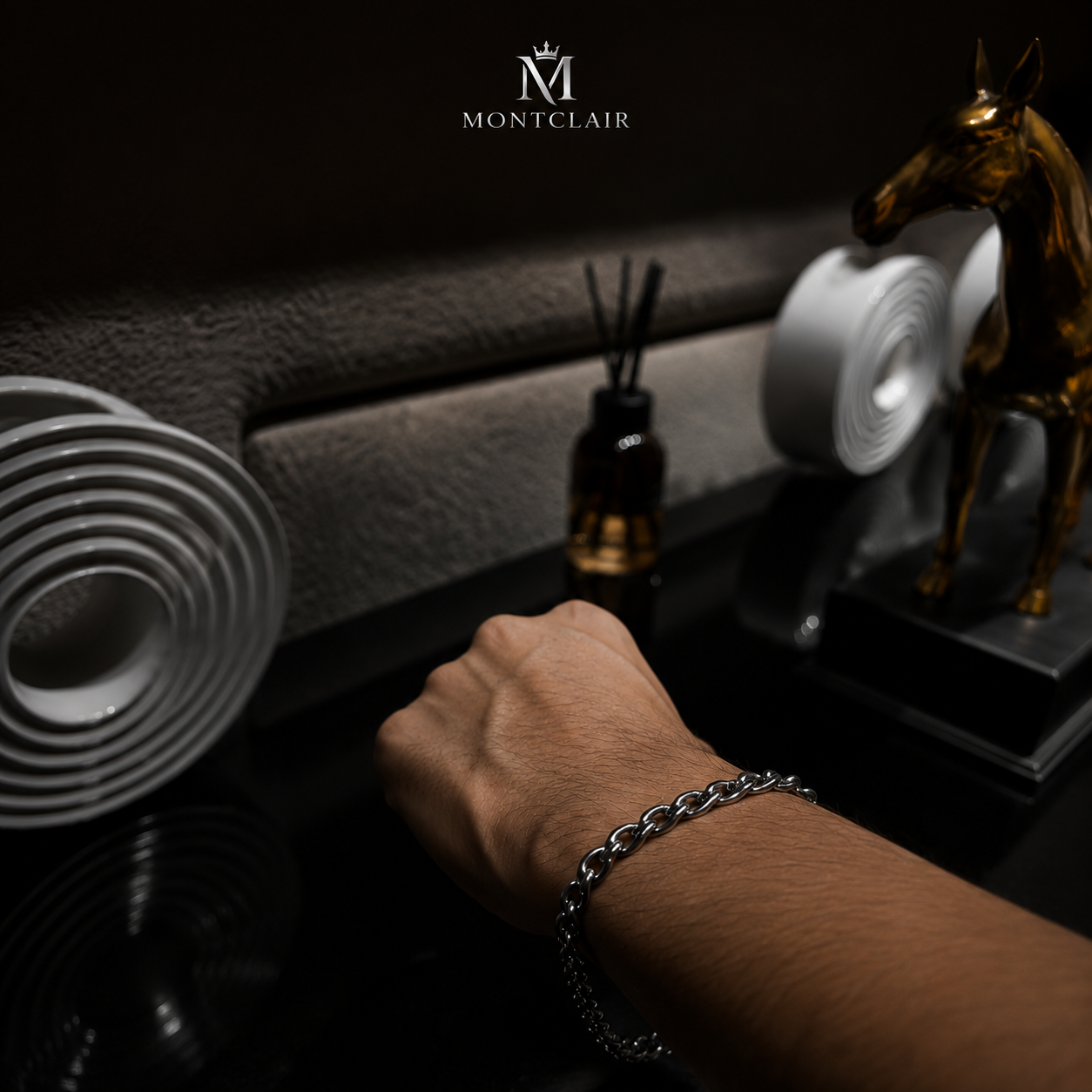 Atlas Stainless Steel Silver Bracelet -Montclair™