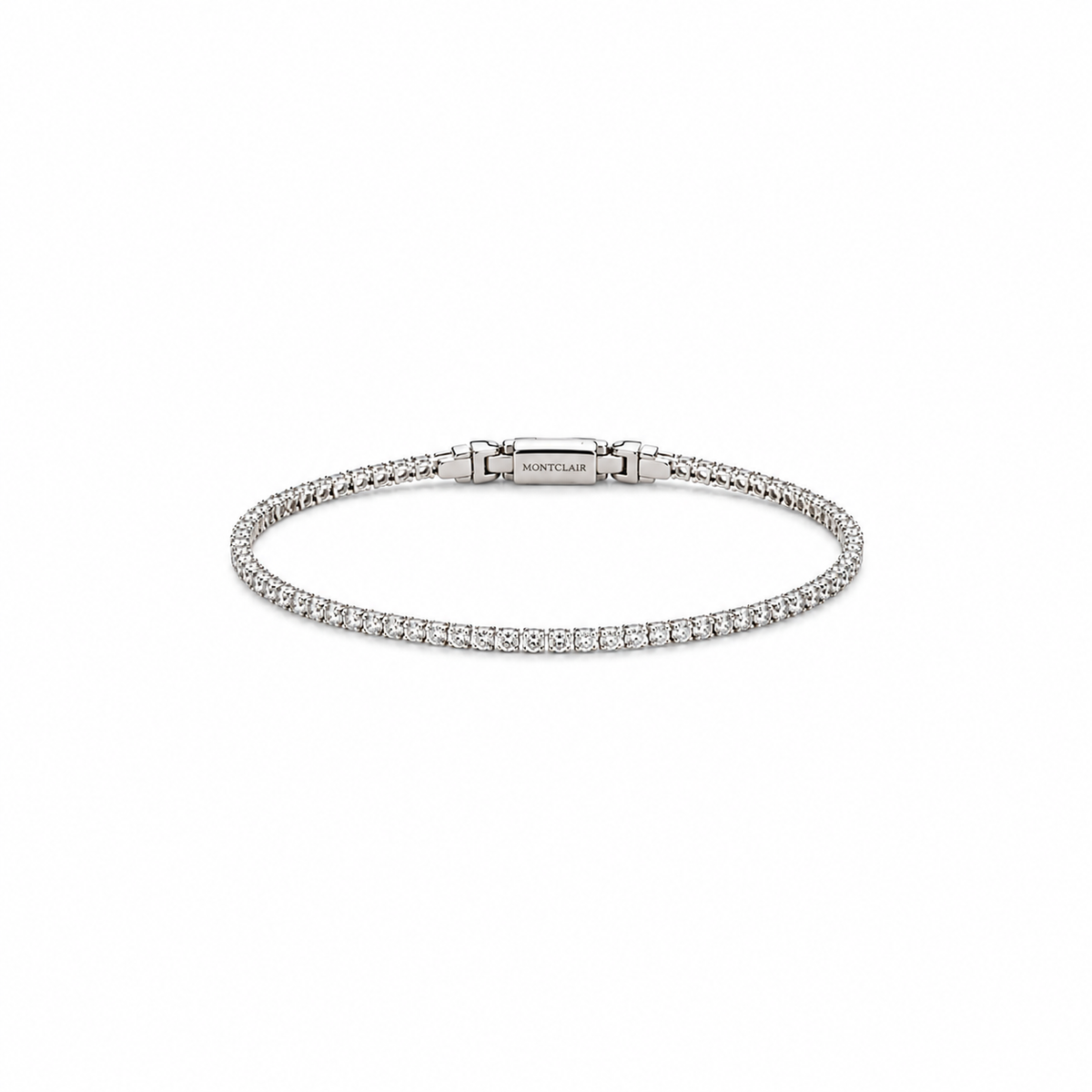 Slim Tennis Bracelet — Stainless Steel