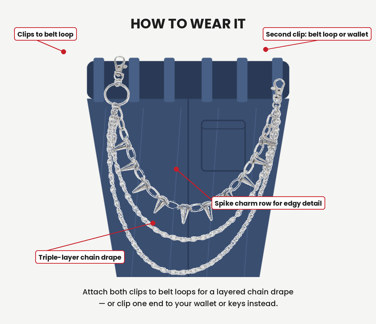 Montclair™ Metal Jeans Chain